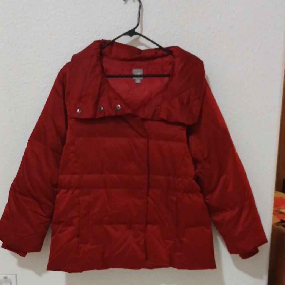 J. Jill Vibrant Red Puffer Jacket